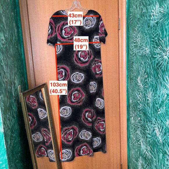 Fashion Code Rose Print Black Dress—- stretchy!! - Picture 8 of 8